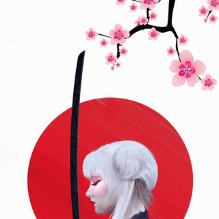 Japan samurai spring wallpaper