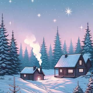 Preppy purple winter wallpaper