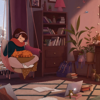 Girl cozy winter wallpaper