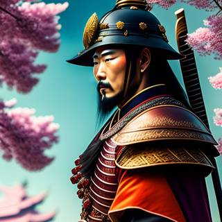 Japan samurai spring wallpaper
