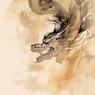 Chinese art dragon wallpaper