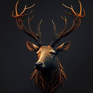 Reindeer 4k wallpaper