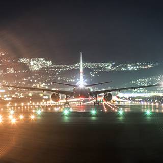Night plane wallpaper