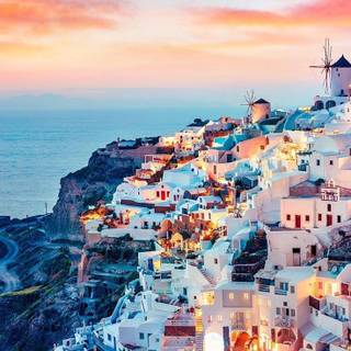 Santorini iPhone wallpaper