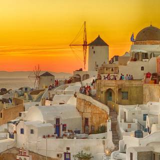 Santorini iPhone wallpaper