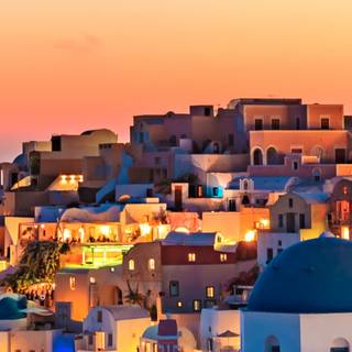 Santorini iPhone wallpaper