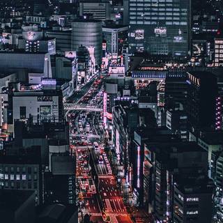 iPhone city night wallpaper