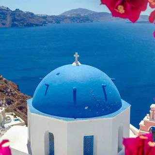 Santorini iPhone wallpaper