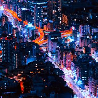 iPhone city night wallpaper