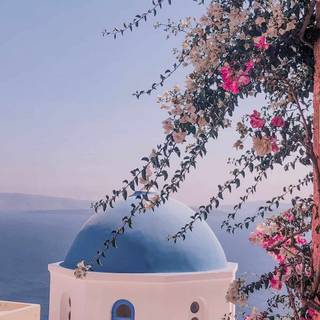Santorini iPhone wallpaper