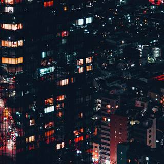 iPhone city night wallpaper