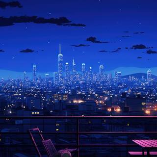 iPhone city night wallpaper