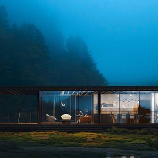 Modern house iPhone wallpaper