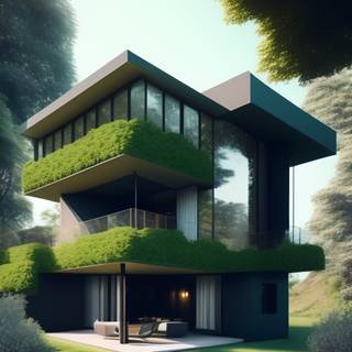 Modern house iPhone wallpaper