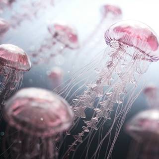 Pink jellyfish wallpaper