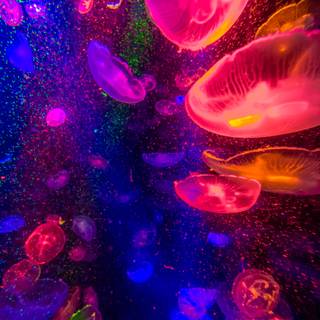 Pink jellyfish wallpaper