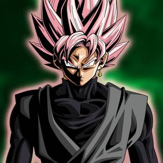 Black Goku glowing wallpaper