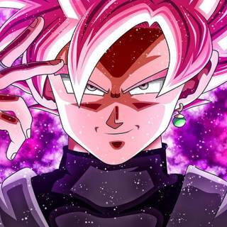 Black Goku glowing wallpaper