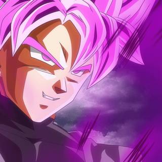 Black Goku glowing wallpaper