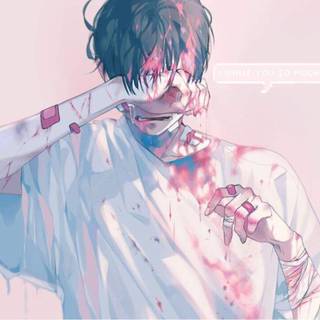 Pink boy anime wallpaper