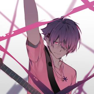 Pink boy anime wallpaper