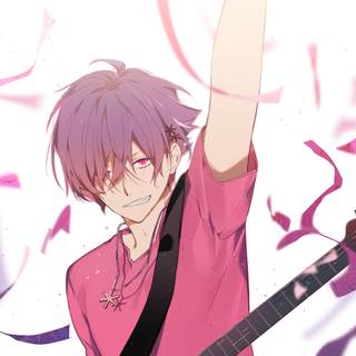 Pink boy anime wallpaper