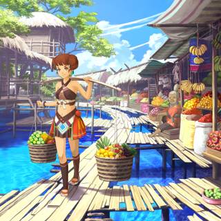 Anime market wallpaper