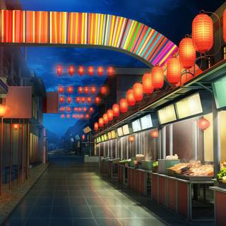 Anime market wallpaper