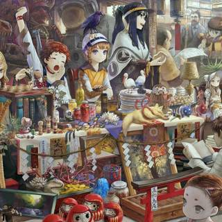 Anime market wallpaper