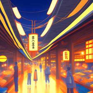 Anime market wallpaper