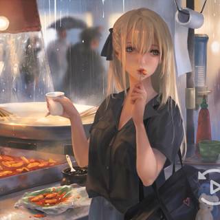 Anime market wallpaper