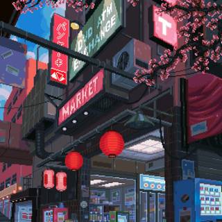 Anime market wallpaper