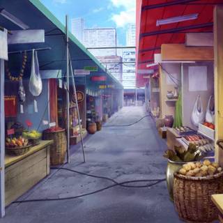Anime market wallpaper