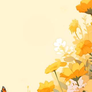 Flowers and butterflies iPhone wallpaper