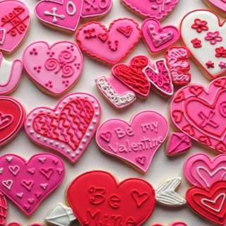 Valentines cookies wallpaper