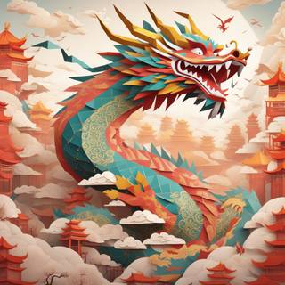 Chinese dragon minimal wallpaper