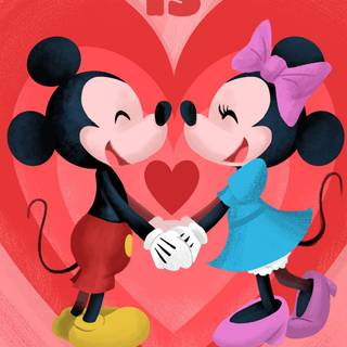 Valentines Mickey Mouse wallpaper