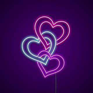 Valentines Day neon wallpaper