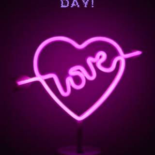 Valentines Day neon wallpaper