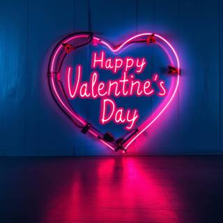 Valentines Day neon wallpaper