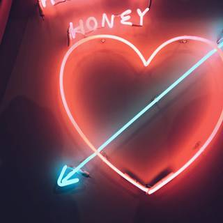 Valentines Day neon wallpaper