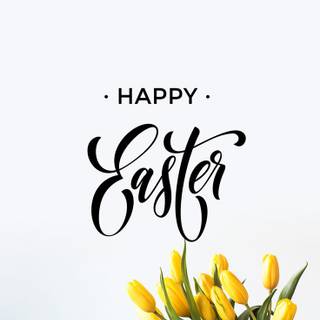 Happy Easter flowers wallpaper