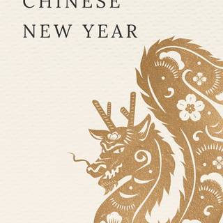 Chinese New Year Dragon gold wallpaper