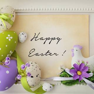 Happy Easter flowers wallpaper