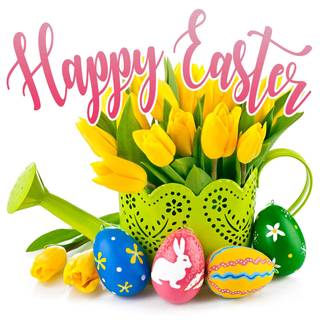 Happy Easter flowers wallpaper