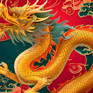 Chinese New Year Dragon gold wallpaper