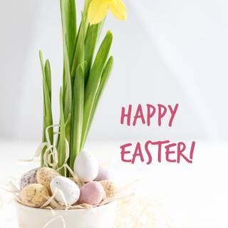 Happy Easter flowers wallpaper