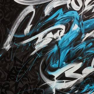 Blue graffiti wallpaper
