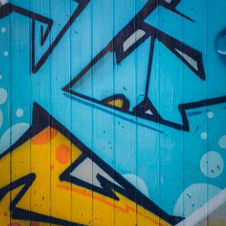 Blue graffiti wallpaper