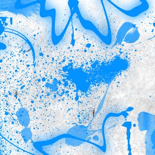 Blue graffiti wallpaper